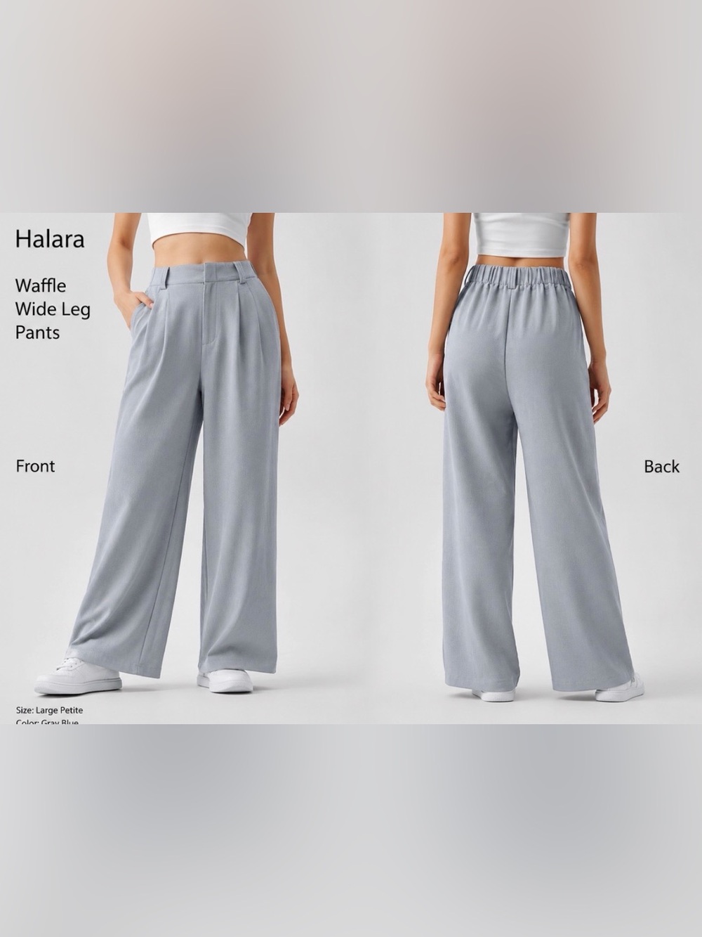 Halara Waffle Wide Leg Pants – Large Petite